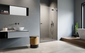 Душевые двери Radaway Essenza Pro Black DWJ 100 правосторонние черный/прозрачное стекло 10099100-54-01R