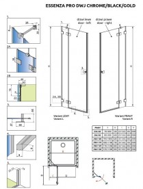 Душові двері Radaway Essenza Pro DWJ 110 правосторонні хром/прозоре скло 10099110-01-01R