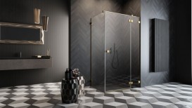 Душевые двери Radaway Essenza Pro Gold KDJ 120 правосторонние золото/прозрачное стекло 10097120-09-01R