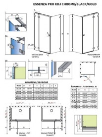Душові двері Radaway Essenza Pro KDJ 110 лівобічні хром/прозоре скло 10097110-01-01L