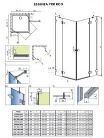 Душові двері Radaway Essenza Pro White KDD 90 правосторонні білий/прозоре скло 10096090-04-01R