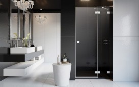 Душові двері Radaway Essenza Pro White DWJ 90 правосторонні білий/прозоре скло 10099090-04-01R