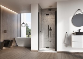 Душевые двери Radaway Nes 8 Black DWB 70 правосторонние черный/прозрачное стекло 10079070-54-01R