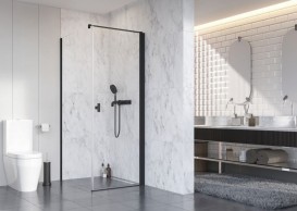 Душові двері Radaway Nes 8 Black KDJ I 80 правосторонні чорний/прозоре скло 10072080-54-01R