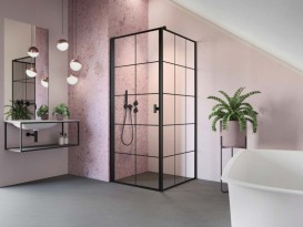 Душові двері Radaway Nes 8 Black KDJ I Factory 90 лівобічні чорний/скло Factory 10072090-54-55L