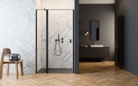 Душевые двери Radaway Nes Black DWJ II 110 левосторонние черный/прозрачное стекло 10036110-54-01L