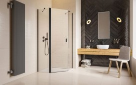 Душові двері Radaway Nes Black PTJ 57 лівобічні чорний/прозоре скло 10052000-54-01L