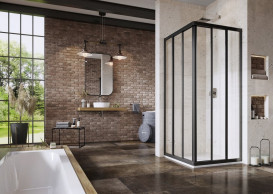 Душевые двери Ravak Supernova ASRV3 90х198 см профиль черный/прозрачное стекло 15V703R2Z1