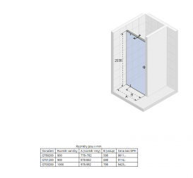 Душові двері Riho Tione T101 100 см хром/прозоре скло GT03200