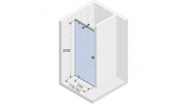 Душові двері Riho Tione T101 80 см хром/прозоре скло GT80200