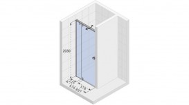 Душевые двери Riho Tione T104 100 см хром/прозрачное стекло GT07200