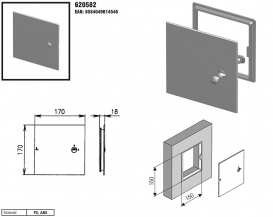Дверь для ванны Slovarm   15 x 15 см, белая Т-3622 620582 