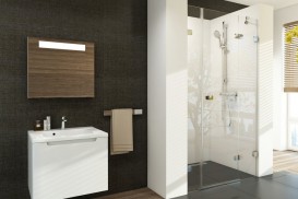 Двері душова двохелементна Ravak Brilliant BSD2-80 A-R профіль хром скло transparent 0UP4AA00Z1