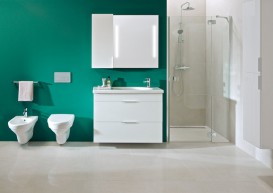 Дверь душевая Jika Cubito Pure 120х195 см правосторонняя профиль хром прозрачное стекло H2544270026681