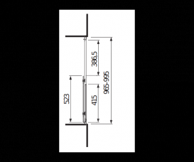 Двері душова Jika Cubito Pure 100х195 см профіль хром скло Arctic H2422430026661