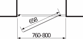 Дверь душевая Jika Lyra Plus 80 см белый профиль полосатое стекло H2543810006651