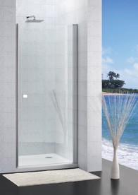 Двері душова одностулкова Roca Capital 80х195 профіль алюміній хром прозоре скло AM4708012M