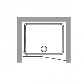 Дверь душевая правосторонняя Kerasan Retro DS профиль золото матовое стекло 9139S1