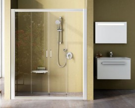 Двері душова квадратна Ravak Blix BLDP4-190 профіль білий скло transparent 0YVL0100Z1