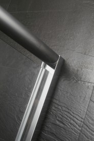 Двері душова орні Eger 90х195 профіль алюміній хром прозоре скло 599-150-90 (h)