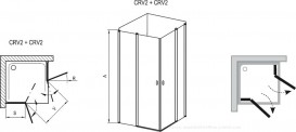 Двері душова орні Ravak Chrome CRV2-110 полірований алюміній скло transparent 1QVD0C00Z1