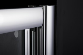 Двері душова розсувні Eger 120х195 профіль алюміній хром прозоре скло 599-153 (h)