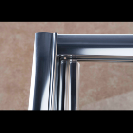 Двері душова розсувні Eger 120х195 профіль алюміній хром прозоре скло 599-153 (h)