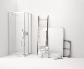 Двері душова розсувні Kerasan Nolita Flex 75 см профіль хром прозоре скло 745703