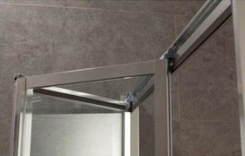 Двері душова складна Eger bifold 90х195 профіль алюміній хром прозоре скло 599-163-90 (h)