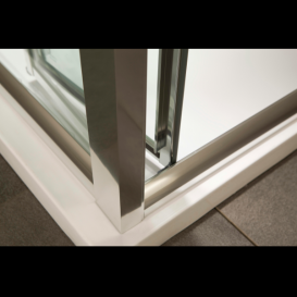 Двері душова складна Eger bifold 90х195 профіль алюміній хром прозоре скло 599-163-90 (h)