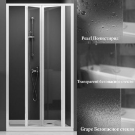 Дверь душевая складывающаяся Ravak Supernova SDZ3-80 белый профиль стекло transparent 02V40100Z1