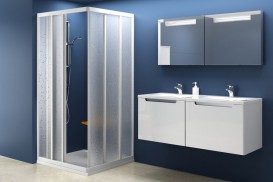 Дверь душевая раздвижная Ravak Supernova ASRV3-90 белый профиль полистирол pearl 15V7010211