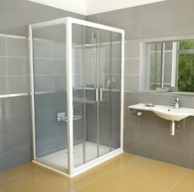 Дверь душевая прямоугольная Ravak Blix BLDP4-130 профиль белый прозрачное стекло 0YVJ0100Z1