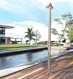 Двойной душ для сада или бассейна Tres Public Spaces нержавеющая сталь 13499502