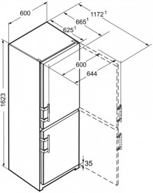 Двокамерний холодильник Liebherr CN 3115 Comfort NoFrost сталь білий CN 3115