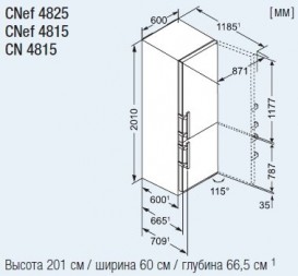 Двухкамерный холодильник Liebherr CNef 4845 Comfort NoFrost нержавеющая сталь с покрытием SmartSteel/сталь серебристый CNef 4845-21 001