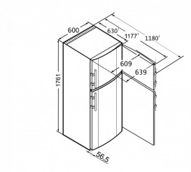 Двухкамерный холодильник Liebherr CTPesf 3316 Comfort нержавеющая сталь с покрытием SmartSteel/сталь серебристый CTPesf 3316-23 001