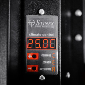Электрический конвектор Stinex Plaza Ceramic керамический с терморегулятором 350/700 Вт черный PLC-T 350-700/220 (4L) black