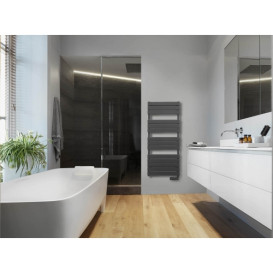 Електрична сушка для рушників Atlantic Adelis 1374х556х118мм 750 Вт сталь антрацит 2241PS