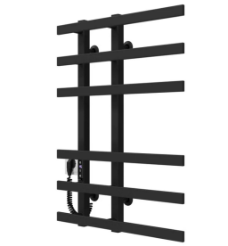 Электрический полотенцесушитель Deffi Atena П6 150х700 левое подключение черный A.AT.70.15.6.E.B.L.2