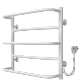 Электрический полотенцесушитель Deffi Аквамикс П5 400х500 правое подключение белый C.AM.50.40.5.E.W.R.5