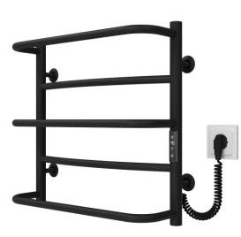 Електрична сушарка для рушників Deffi Аквамікс П5 400х500 праве підключення JD03 чорний C.AM.50.40.5.E.B.R.1