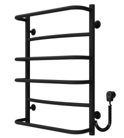 Електросушарка для рушників Deffi Аквамікс П6 400х700 праве підключення чорний C.AM.70.40.6.E.B.R.5