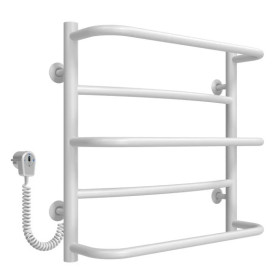 Электрический полотенцесушитель Deffi Аквамикс П5 500х500 левое подключение белый C.AM.50.50.5.E.W.L.5