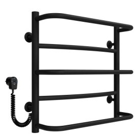 Электрический полотенцесушитель Deffi Аквамикс П5 500х500 левое подключение черный C.AM.50.50.5.E.B.L.5