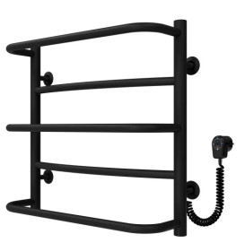 Электрический полотенцесушитель Deffi Аквамикс П5 500х500 правое подключение черный C.AM.50.50.5.E.B.R.5