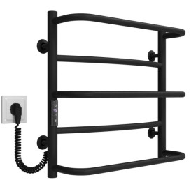 Электрический полотенцесушитель Deffi Аквамикс П5 500х500 левое подключение JD03 черный C.AM.50.50.5.E.B.L.1