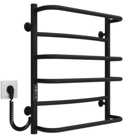 Электрический полотенцесушитель Deffi Аквамикс П6 500х600 левое подключение JD03 черный C.AM.60.50.6.E.B.L.1