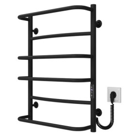 Електросушарка для рушників Deffi Аквамікс П6 500х700 праве підключення JD03 чорний C.AM.70.50.6.E.B.R.1