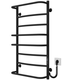 Електрична сушарка для рушників Deffi Аквамікс П8 500х900 праве підключення JD03 чорний C.AM.90.50.8.E.B.R.1